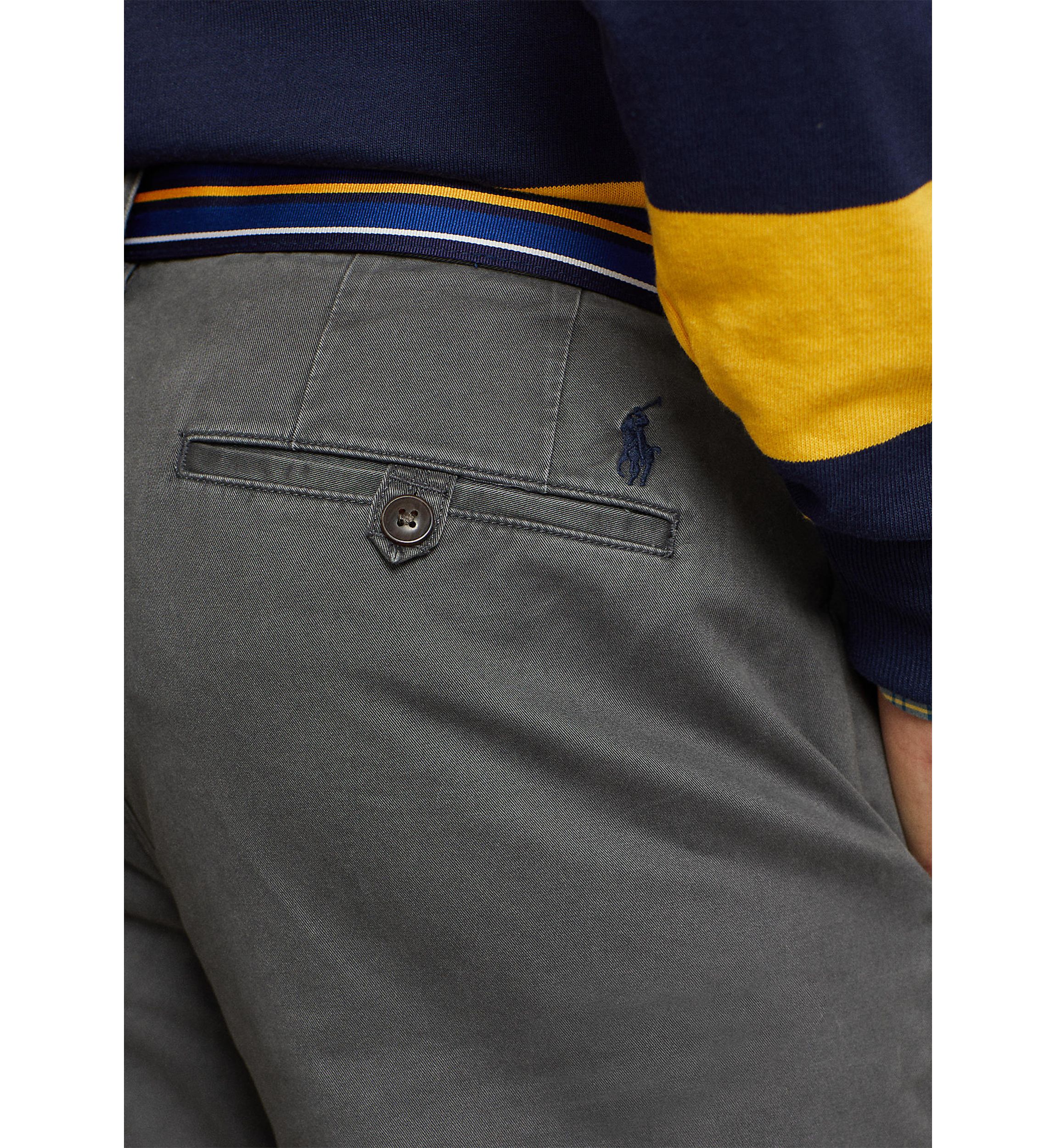 Stretch Straight Fit Washed Chino Pants
