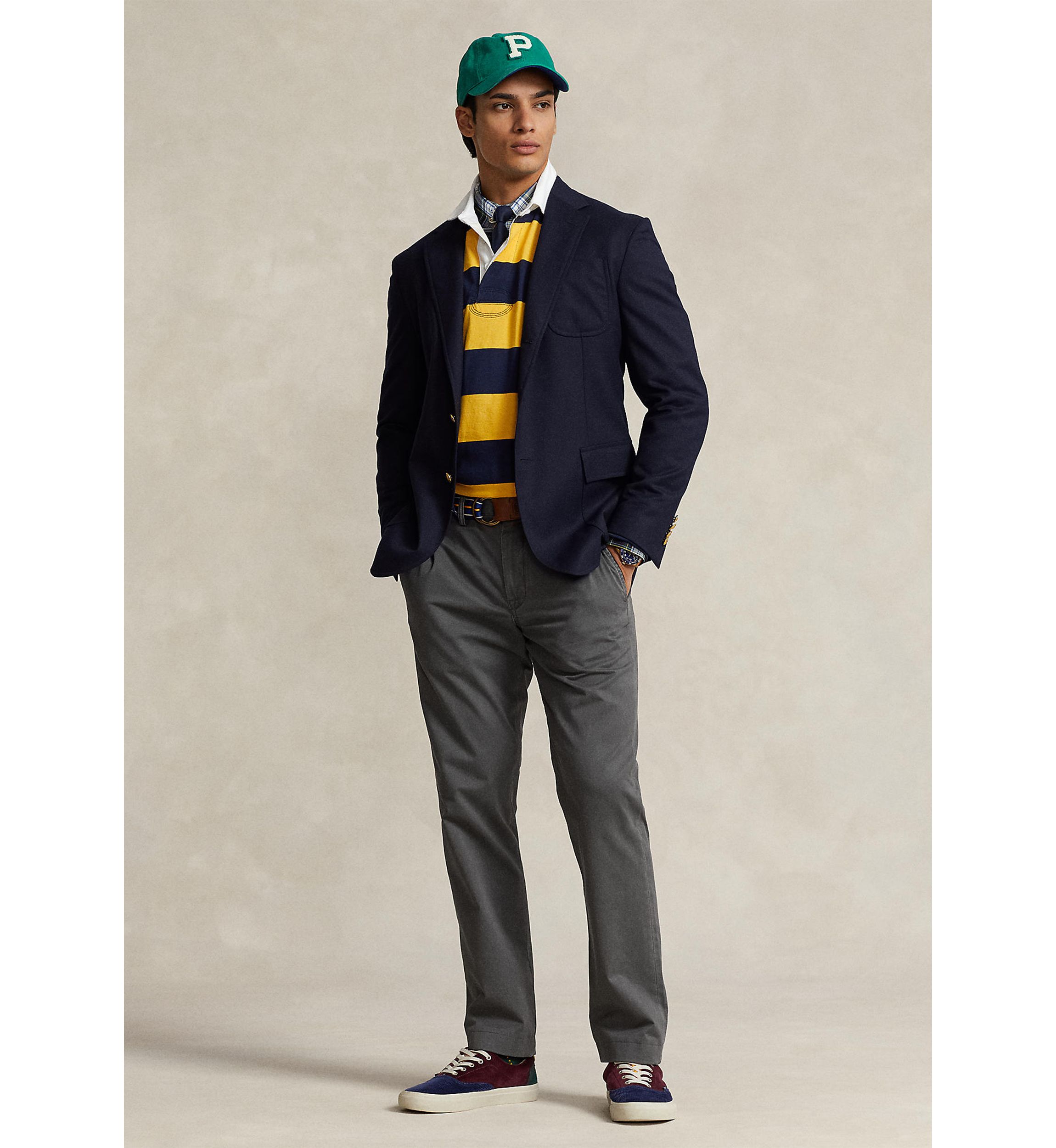 Stretch Straight Fit Washed Chino Pants