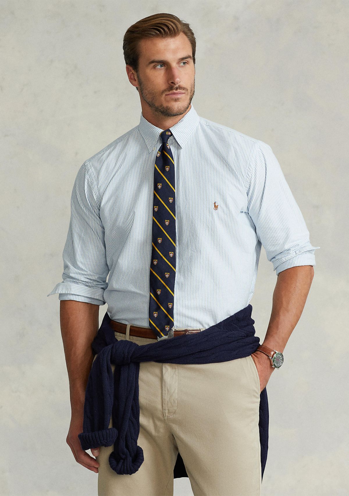 Big & Tall Classic-Fit Stripe Oxford Shirt