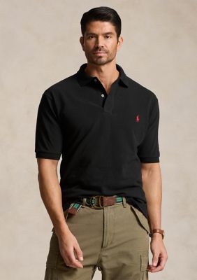 Polo Ralph Lauren Men's Big & Tall Classic Fit Mesh Polo Shirt, Black, 4X Big