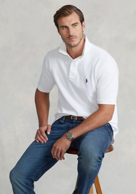 Polo Ralph Lauren Men's Big & Tall Classic Fit Mesh Polo, White, 2XLT