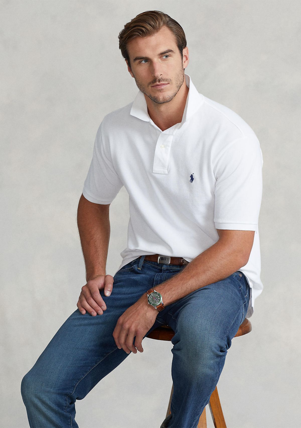Big & Tall Classic Fit Mesh Polo