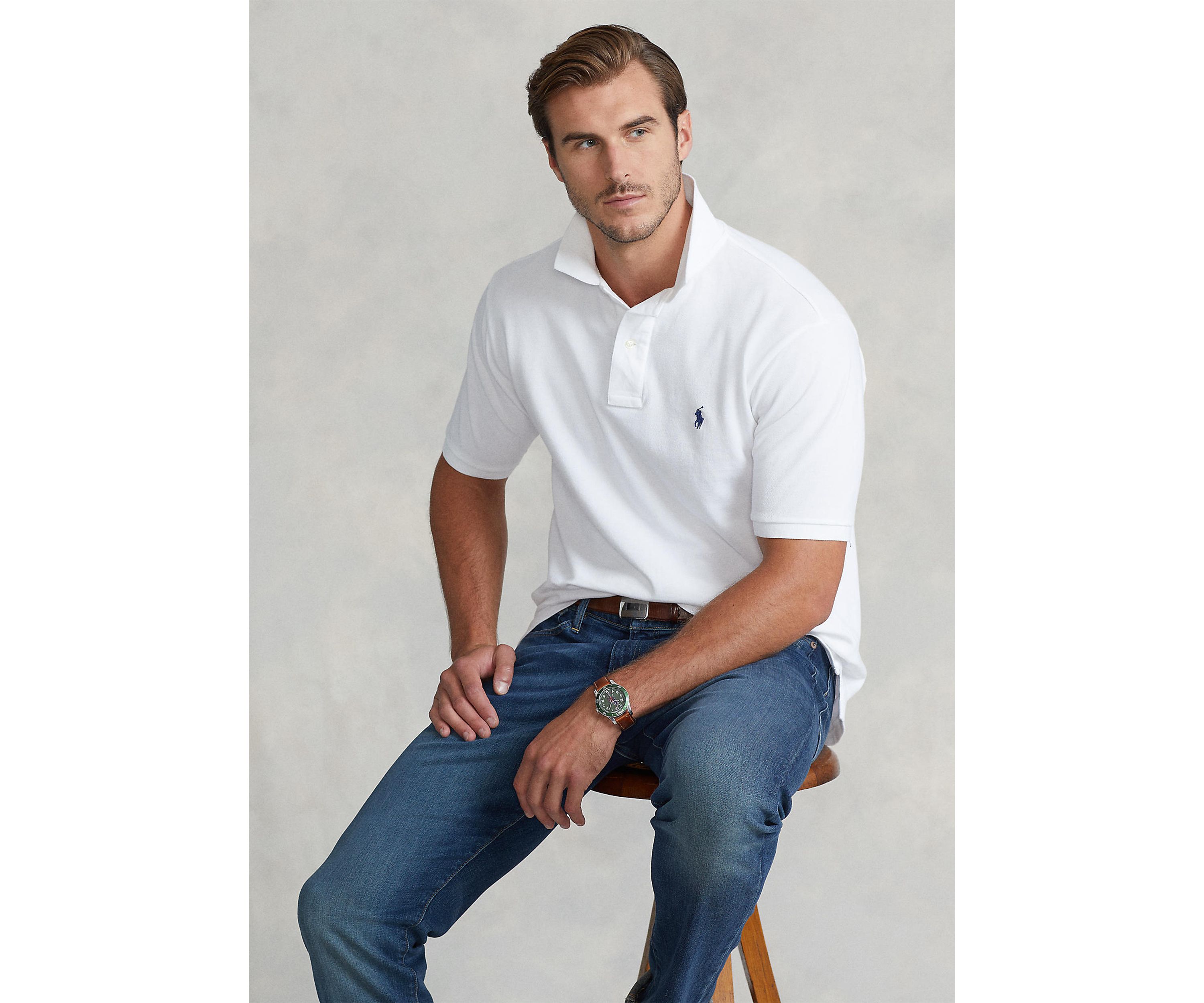 Big & Tall Classic Fit Mesh Polo