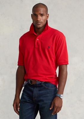 Polo Ralph Lauren Men's Big & Tall Classic Fit Mesh Polo, Red, 2XLT