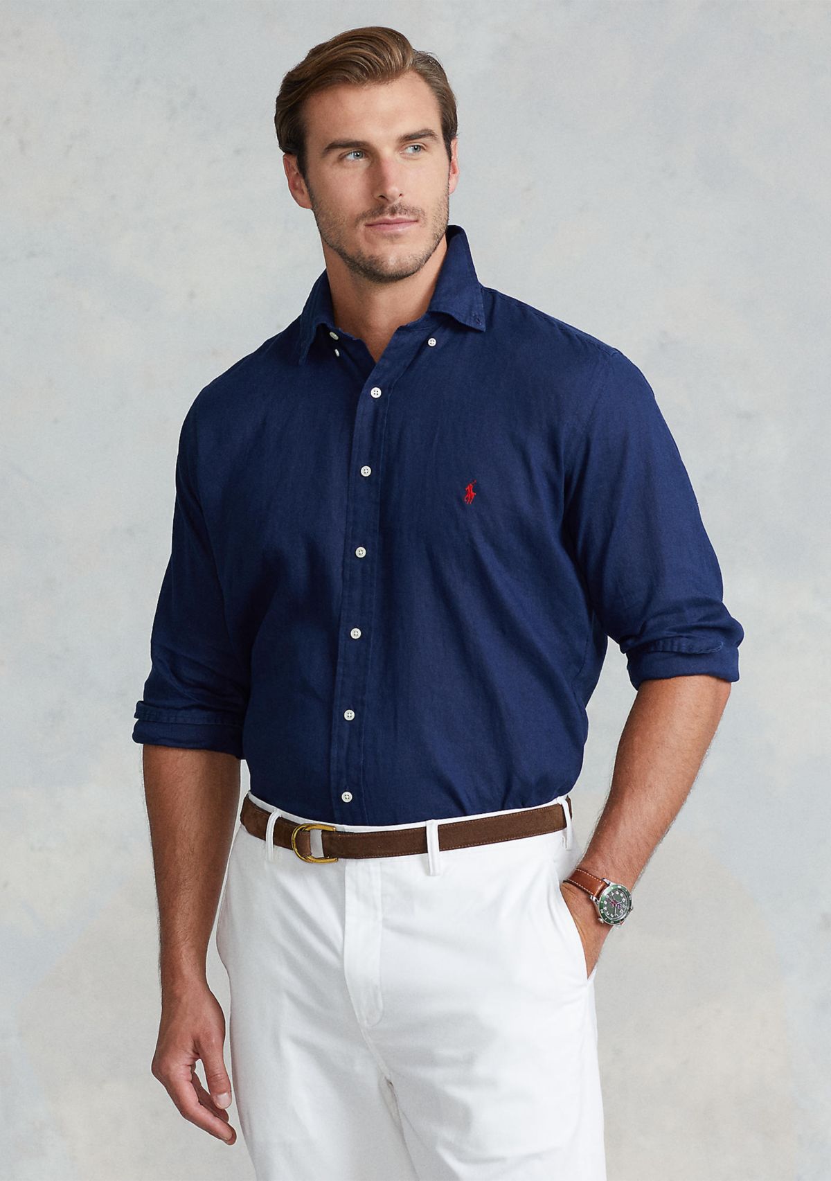 Big & Tall Classic Fit Linen Shirt