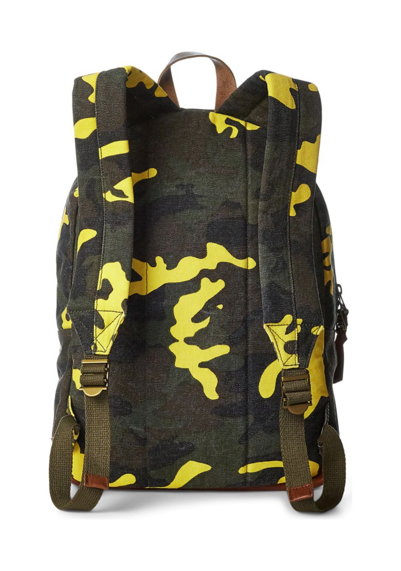 Tiger-Patch Camo Canvas Backpack