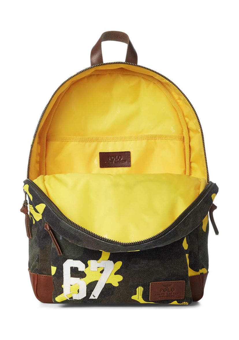 Tiger-Patch Camo Canvas Backpack