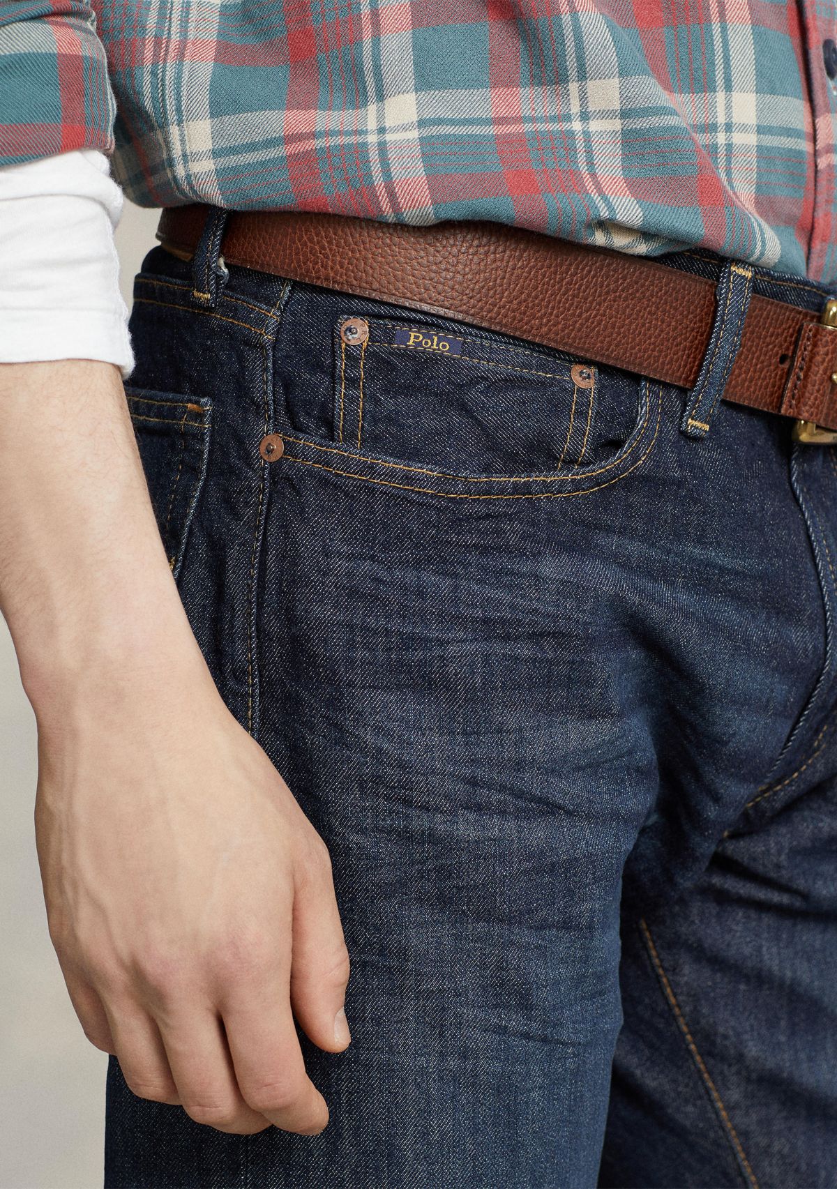 Straight-Fit Lightweight Morris-Wash Jeans