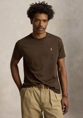 Polo Ralph Lauren Men's Classic Fit Jersey Crewneck T-Shirt, Brown, Small