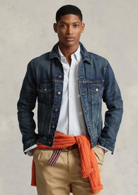 RRL Valero Denim Trucker Jacket in Green for Men