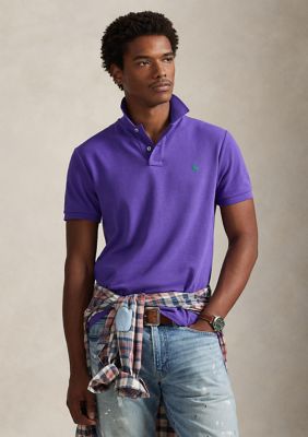 Polo Ralph Lauren Men's The Iconic Mesh Polo Shirt, Purple, 2XL