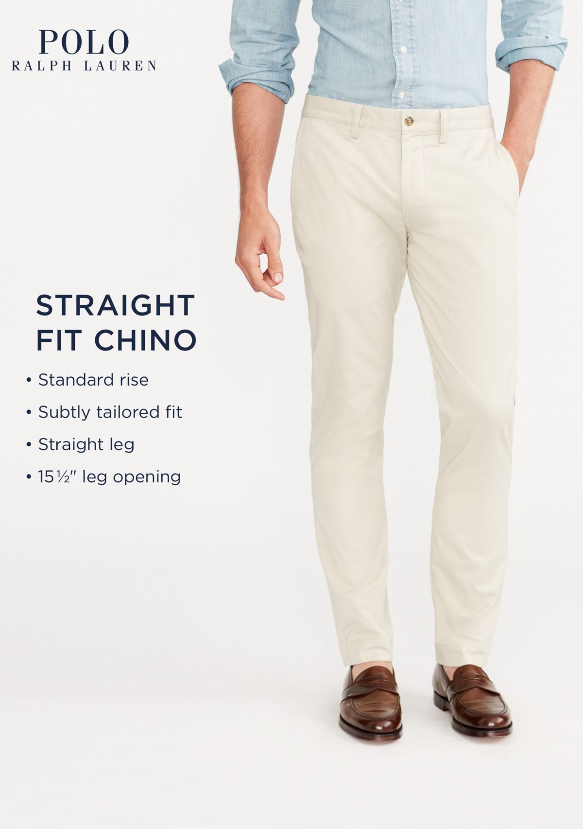 Stretch Straight Fit Chino Pants