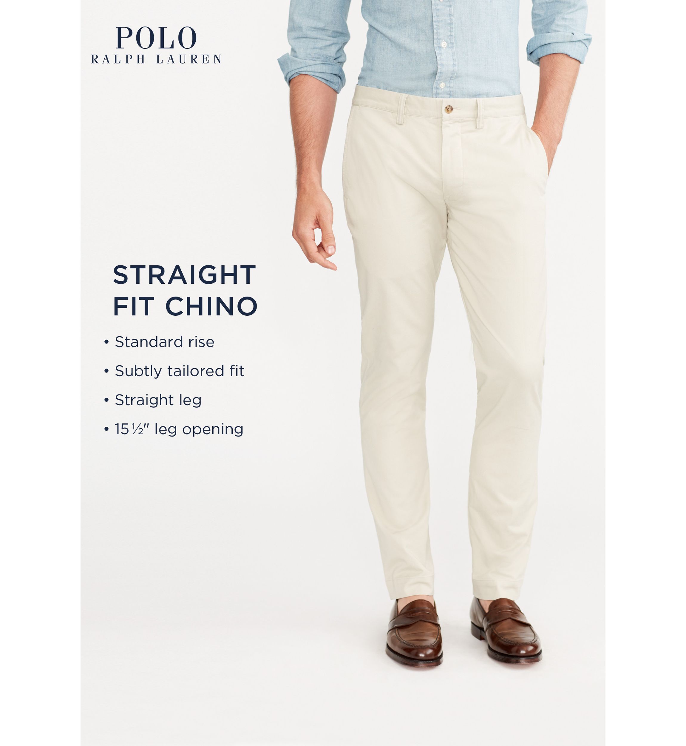 Stretch Straight Fit Chino Pants