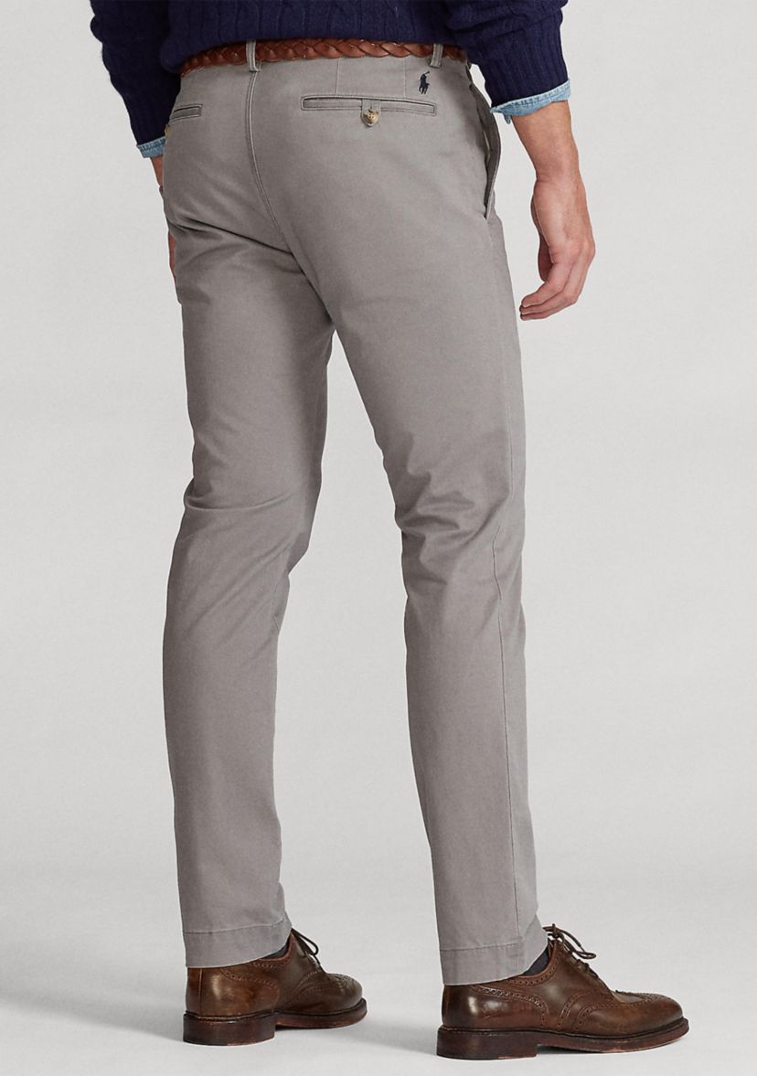 Washed Stretch Slim Fit Chino Pants