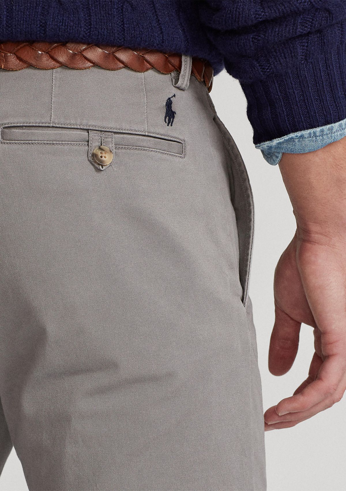 Washed Stretch Slim Fit Chino Pants