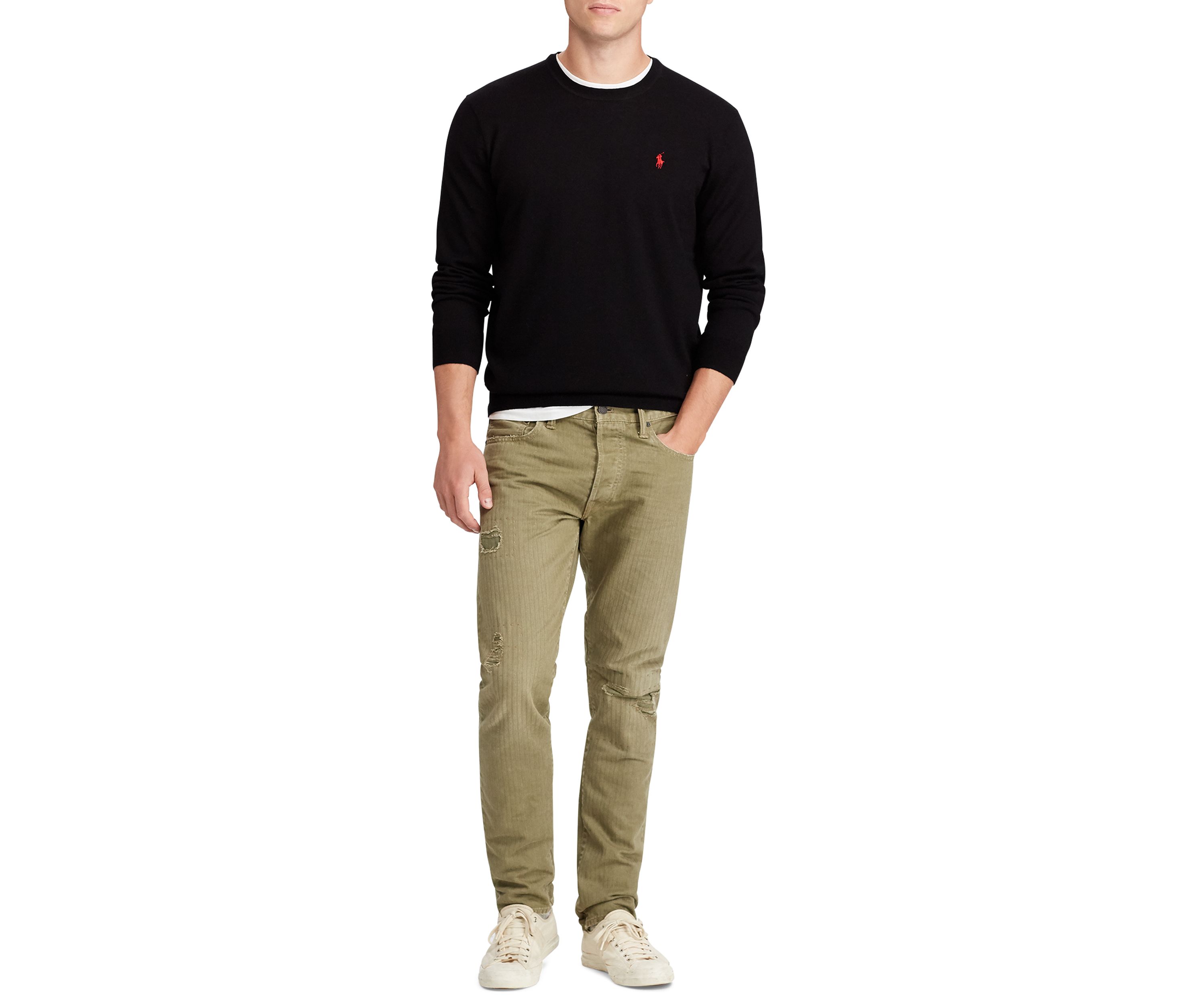 Washable Merino Wool Crewneck Sweater  