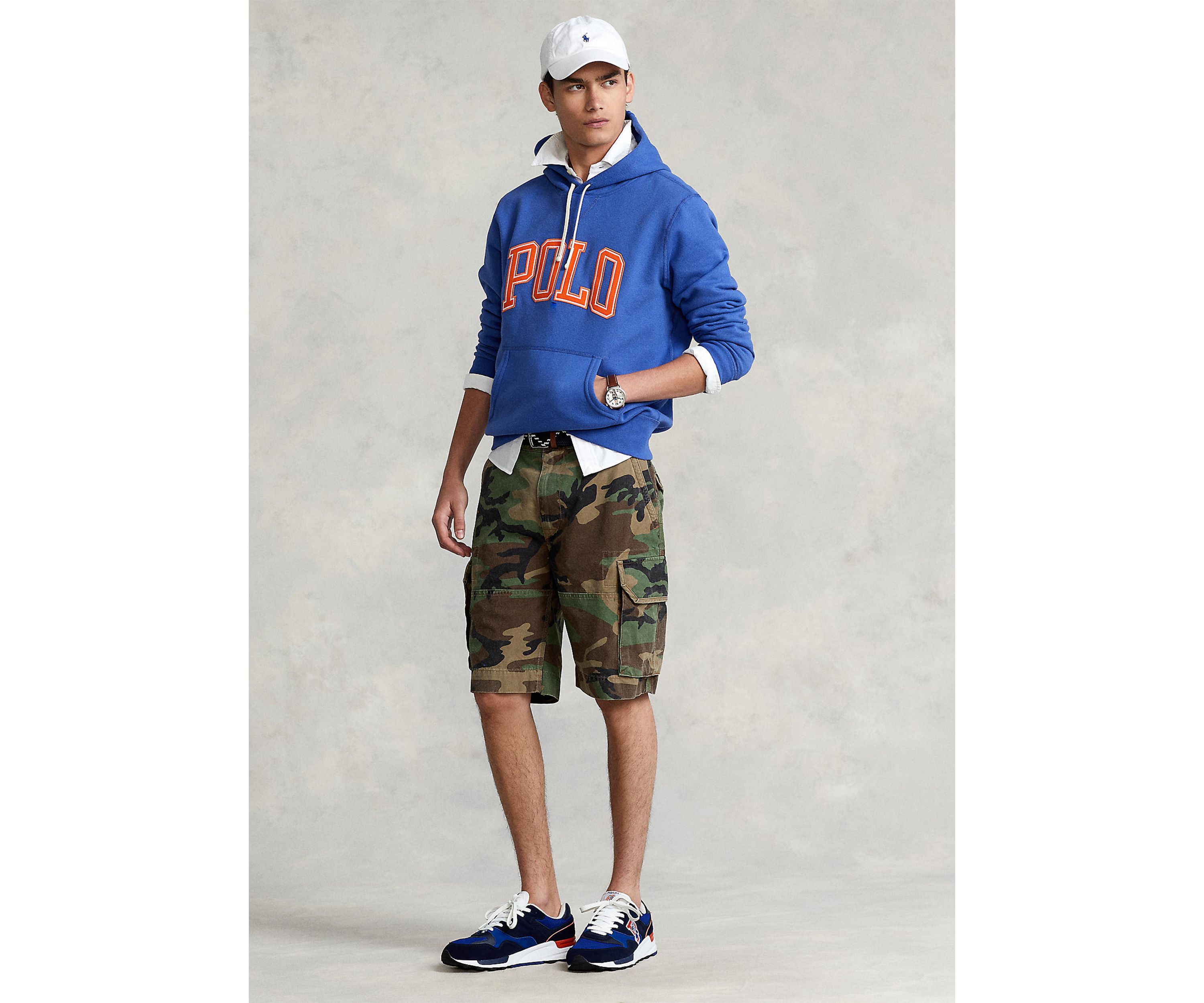 Relaxed Fit Camo Cargo Shorts