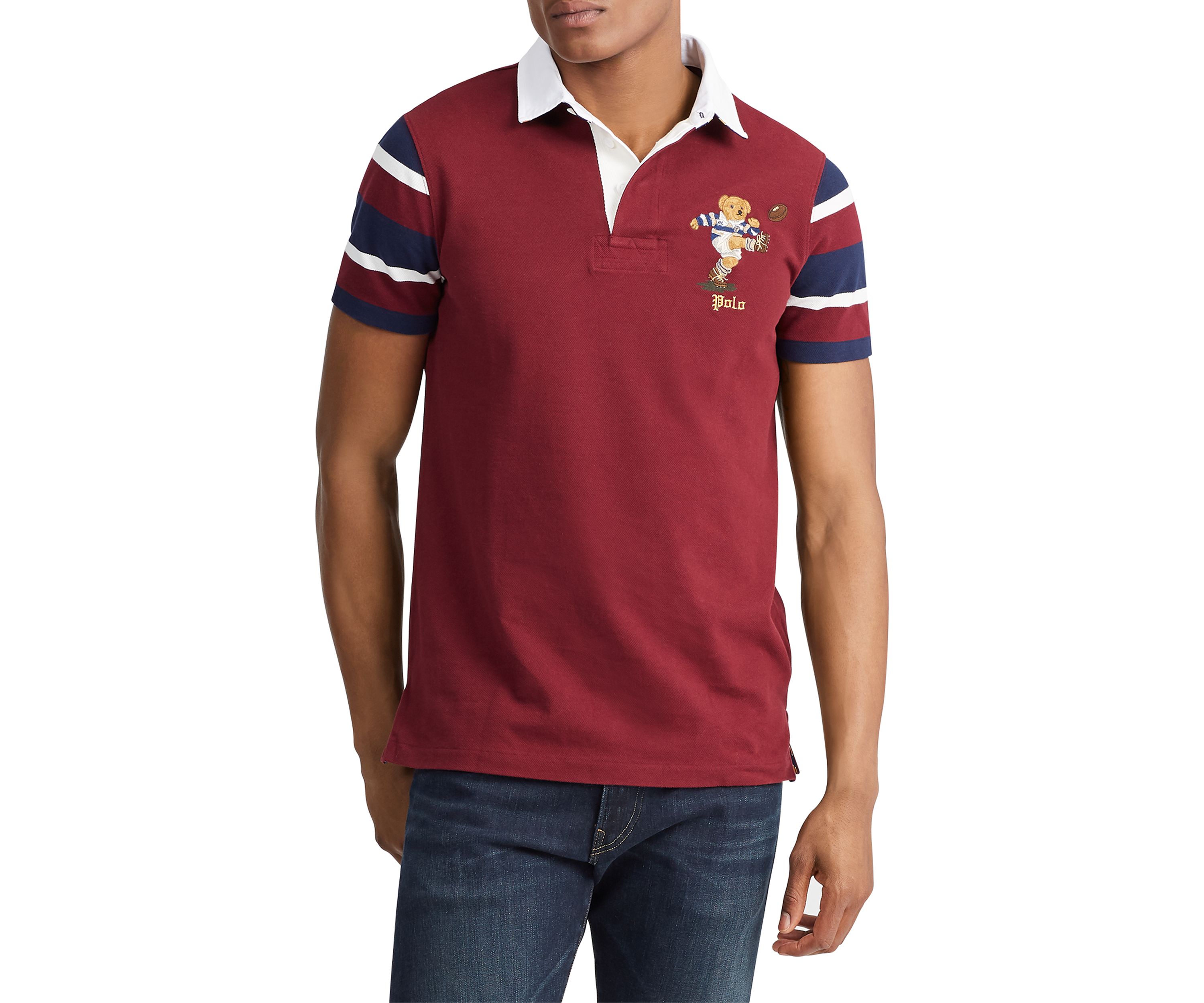 Custom Slim Fit Bear Rugby Shirt