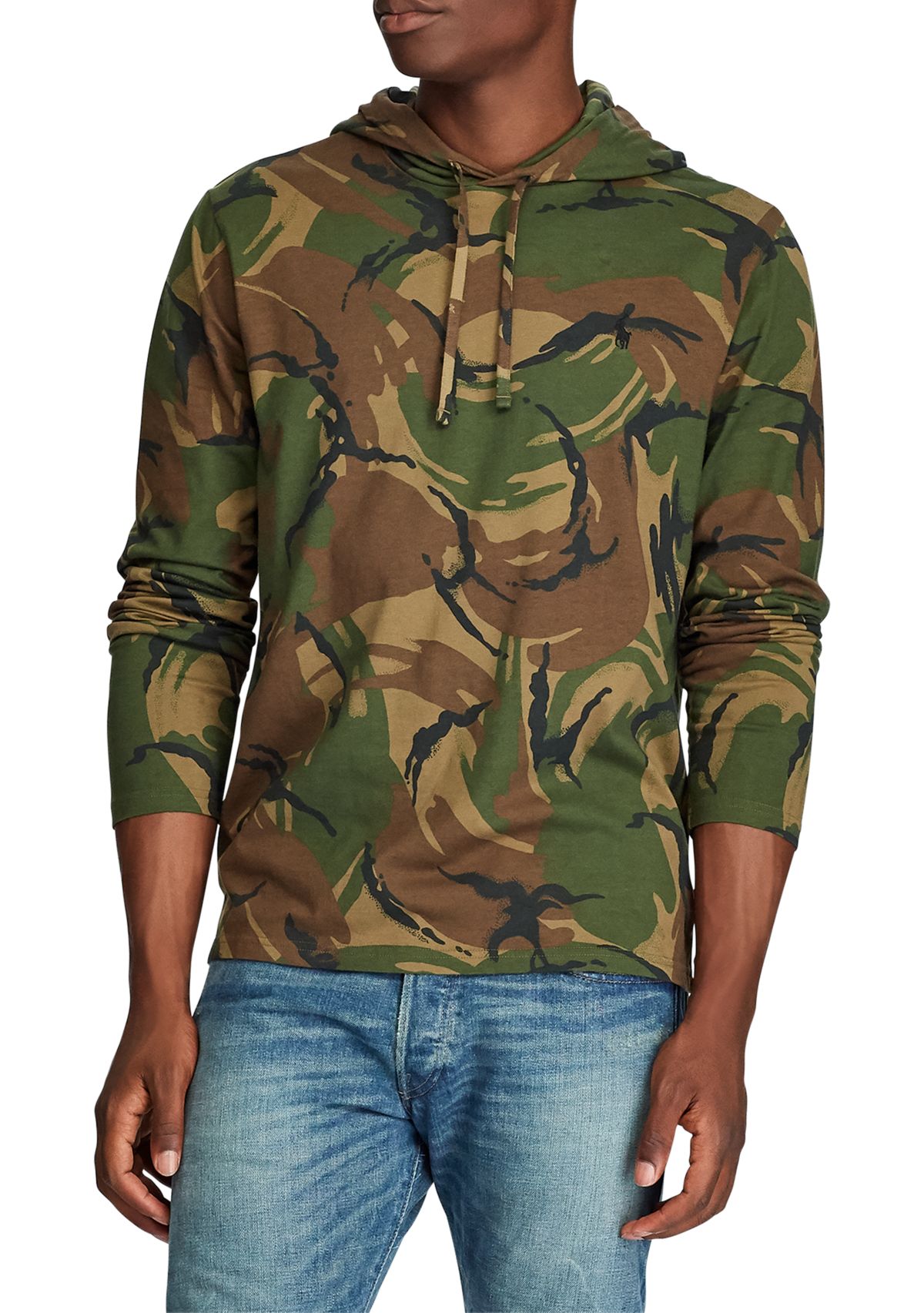 Camo Cotton Hooded T-Shirt