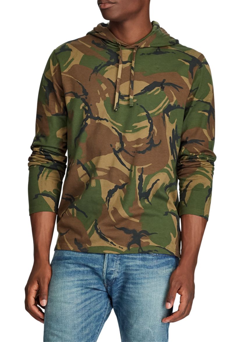Camo Cotton Hooded T-Shirt