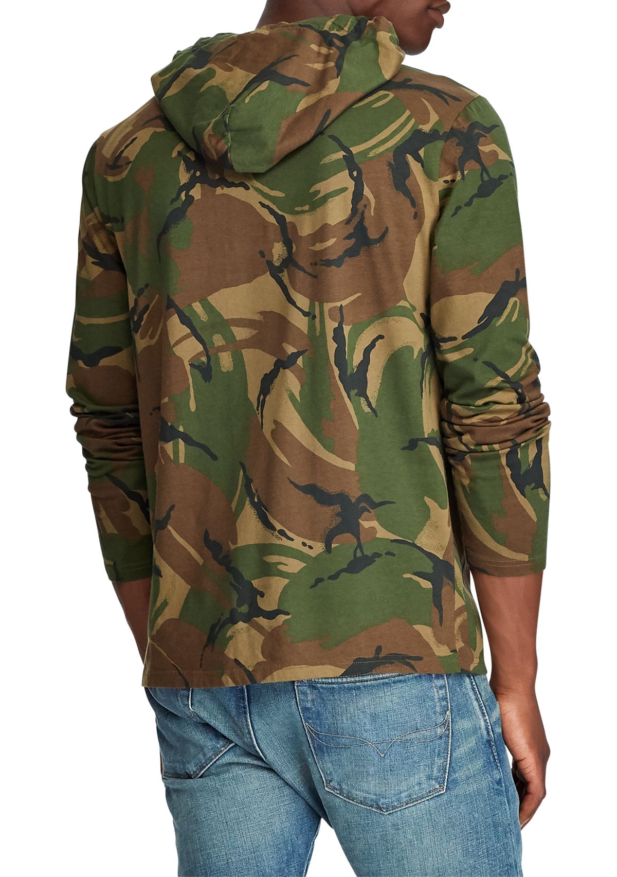 Camo Cotton Hooded T-Shirt