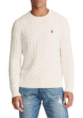 Polo Ralph Lauren Cotton Cable Knit Driver Long Sleeve Sweater | belk