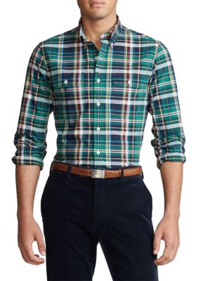 Polo Ralph Lauren Classic Fit Plaid Oxford Shirt | belk