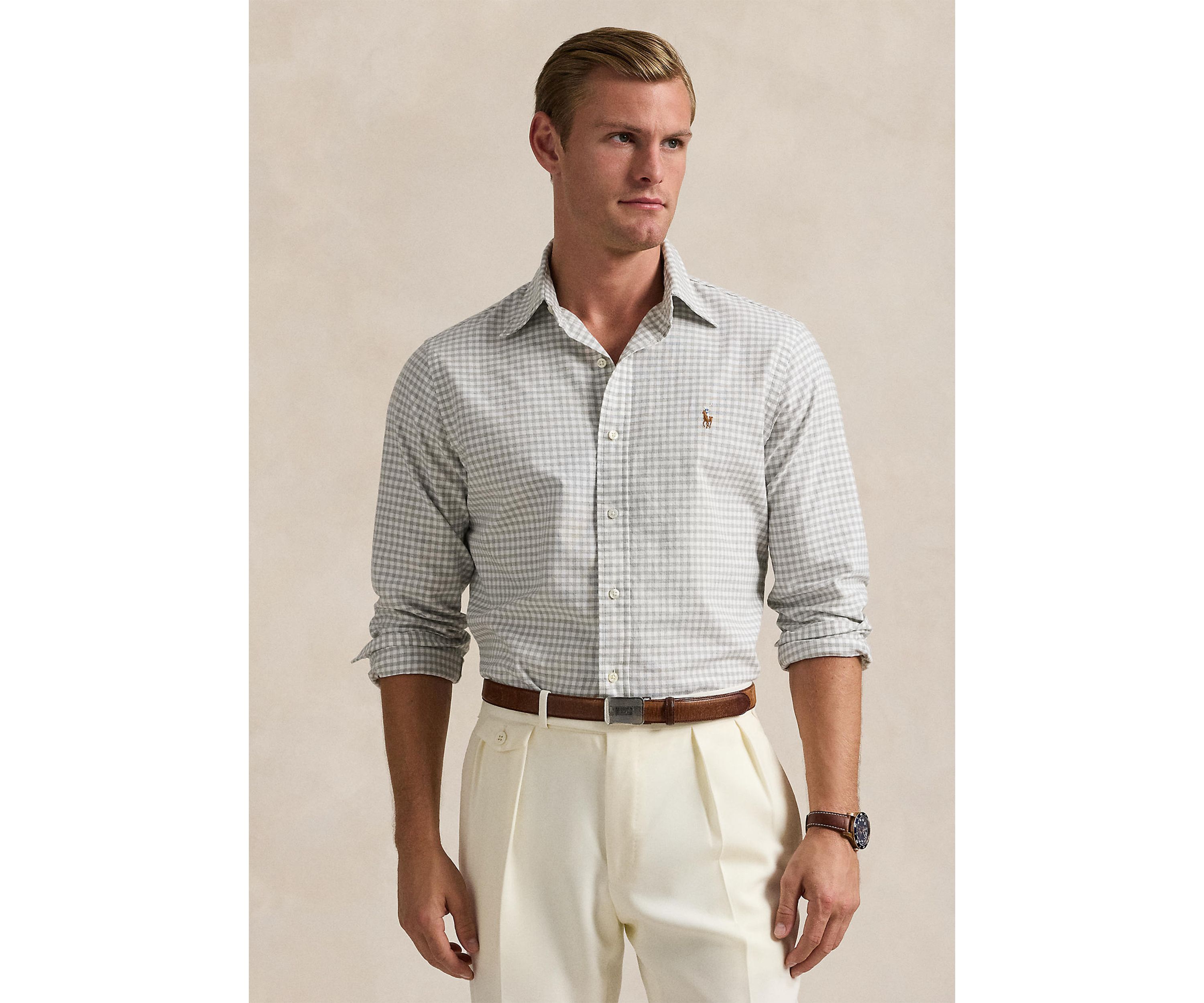 Classic Fit Gingham Oxford Shirt