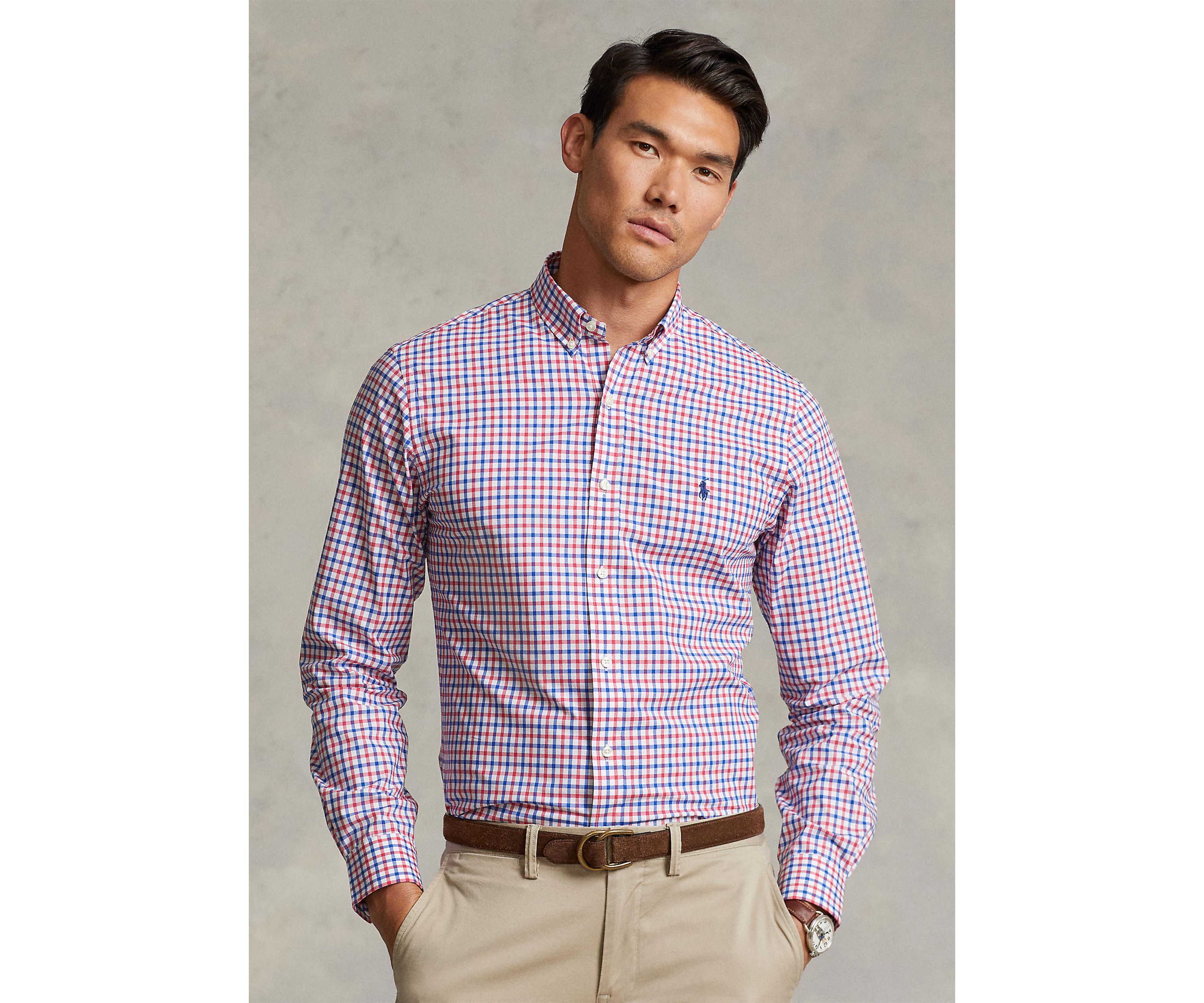Slim Fit Stretch Poplin Shirt