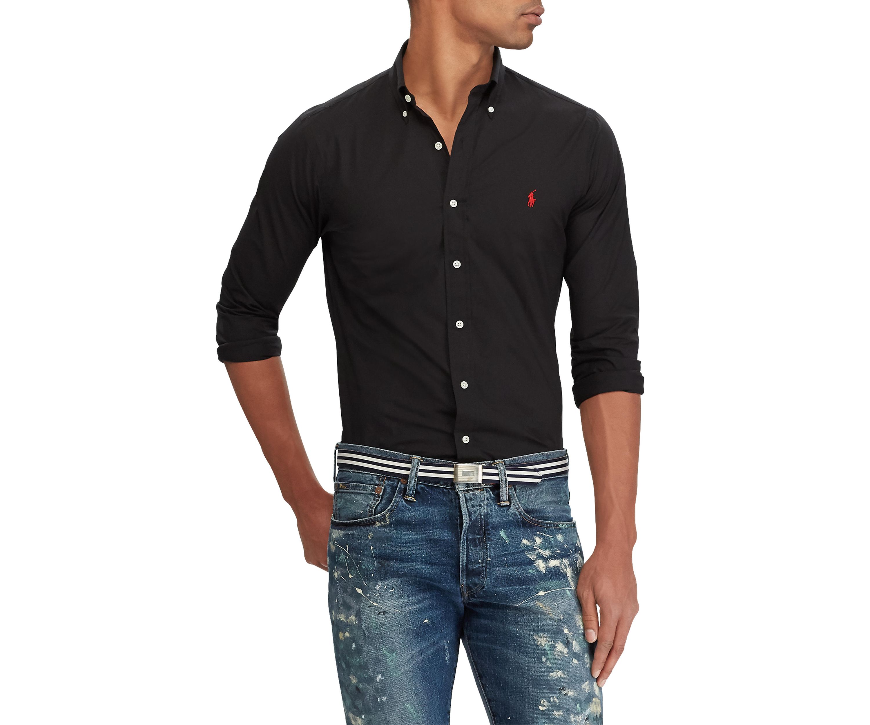 Classic Fit Checked Poplin Shirt	