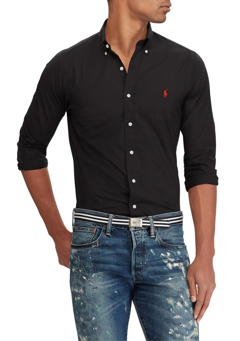 Classic Fit Checked Poplin Shirt	
