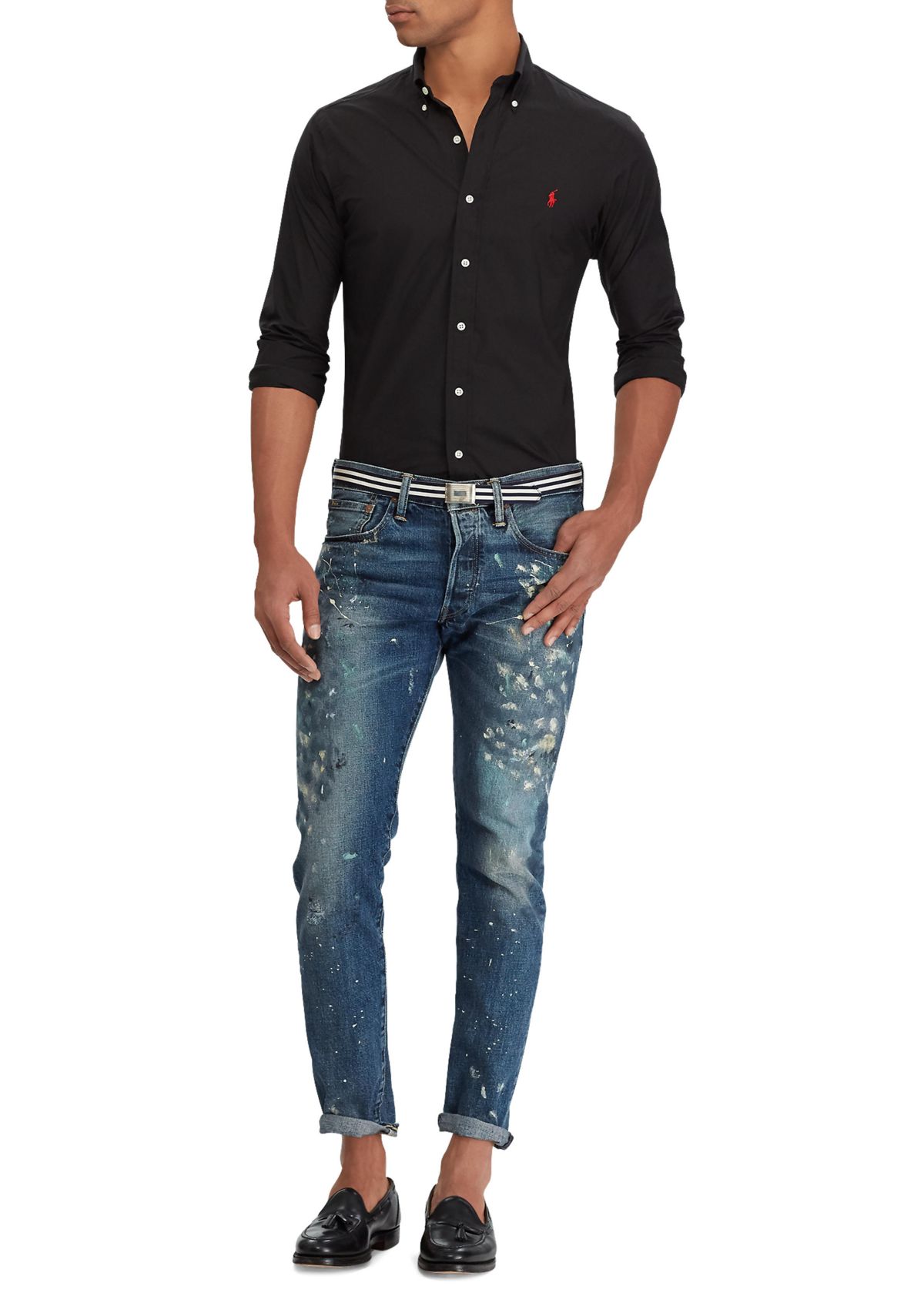 Classic Fit Checked Poplin Shirt	