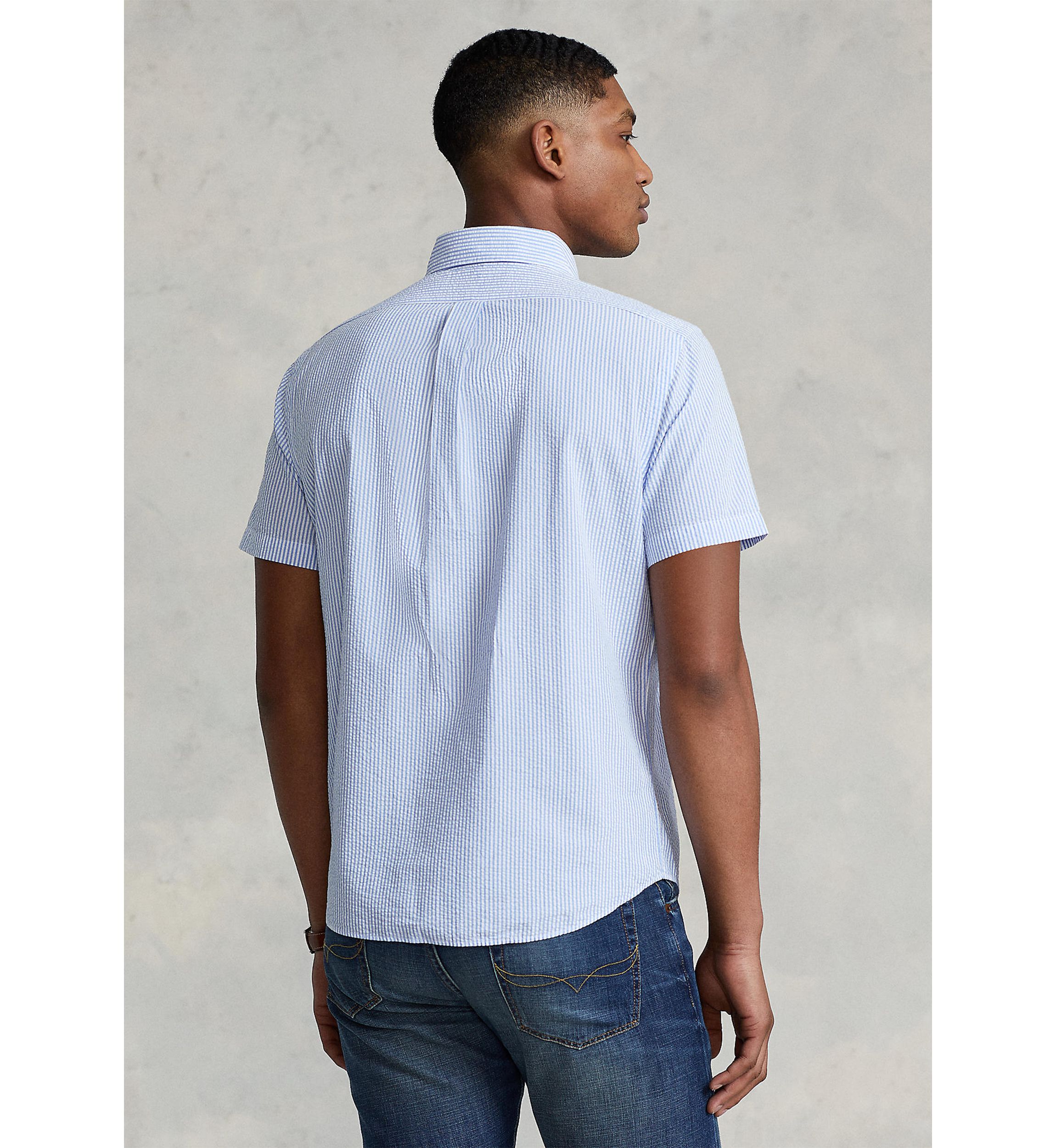 RL Prepster Classic Fit Seersucker Shirt