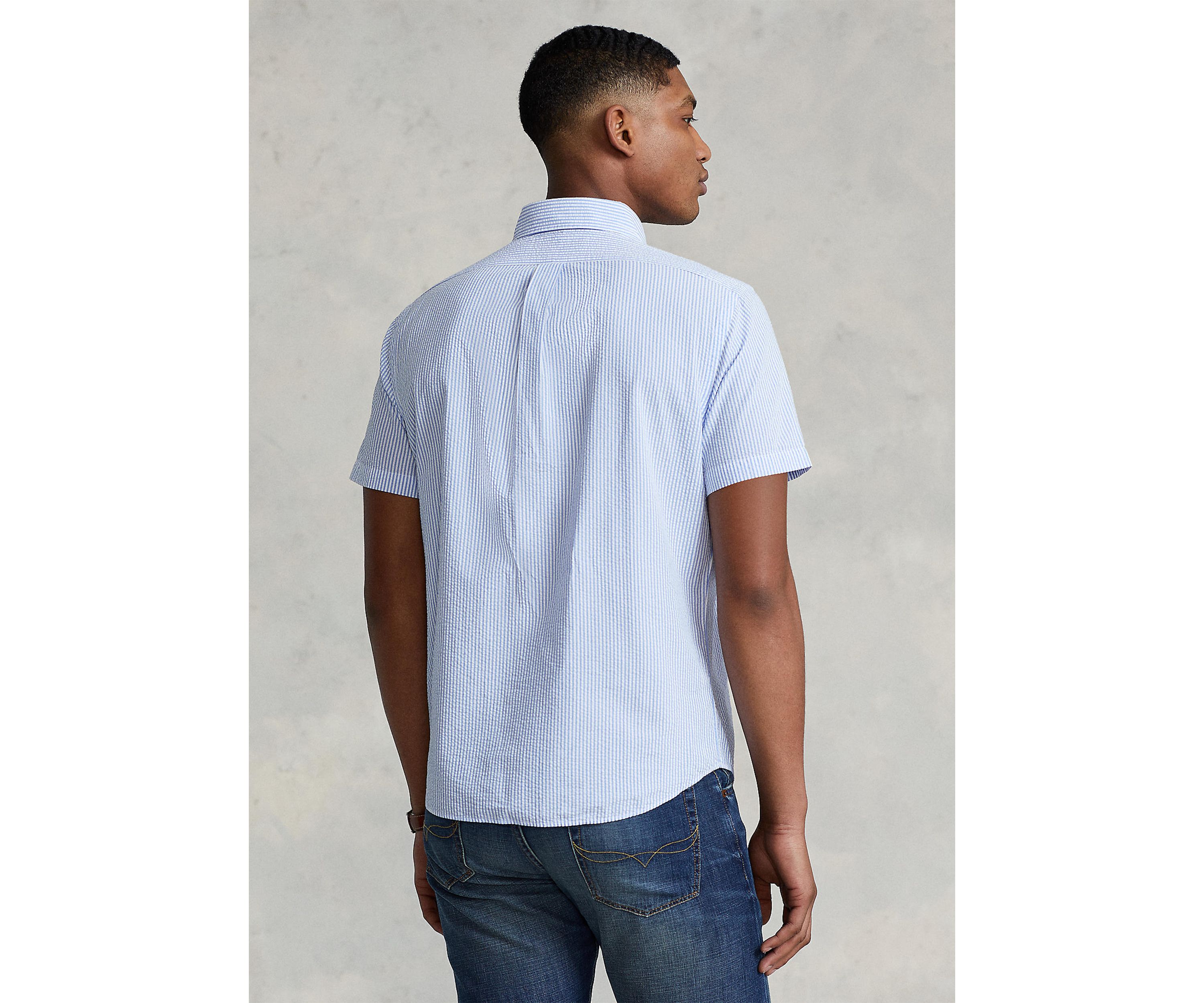 RL Prepster Classic Fit Seersucker Shirt
