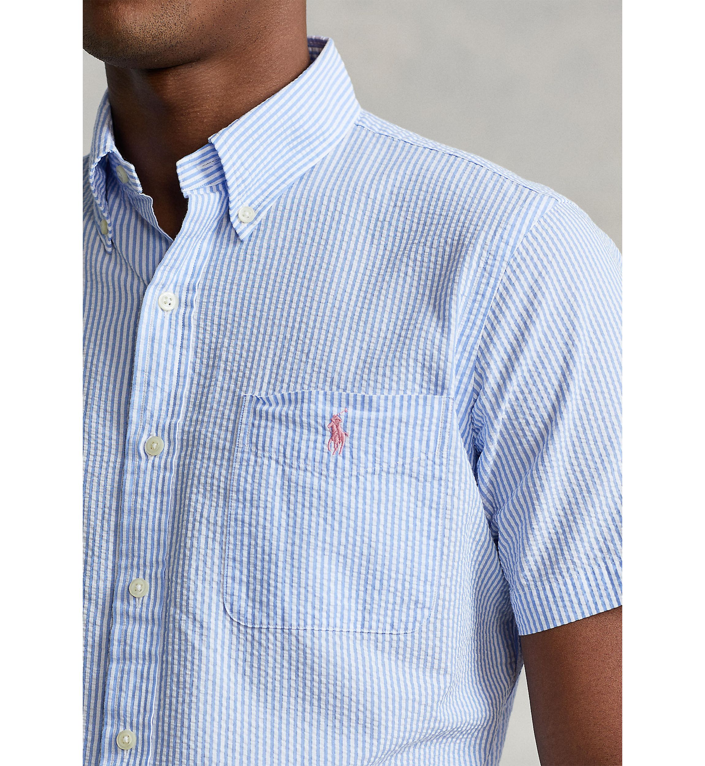 RL Prepster Classic Fit Seersucker Shirt