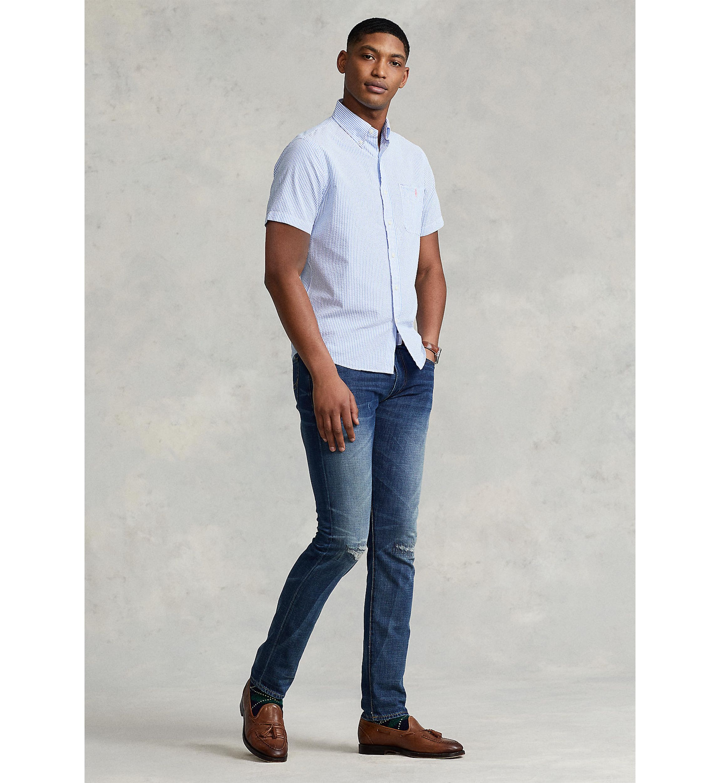 RL Prepster Classic Fit Seersucker Shirt