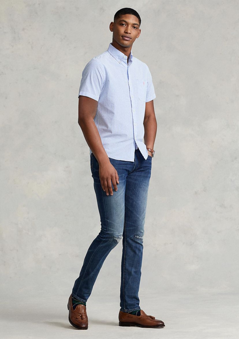 RL Prepster Classic Fit Seersucker Shirt