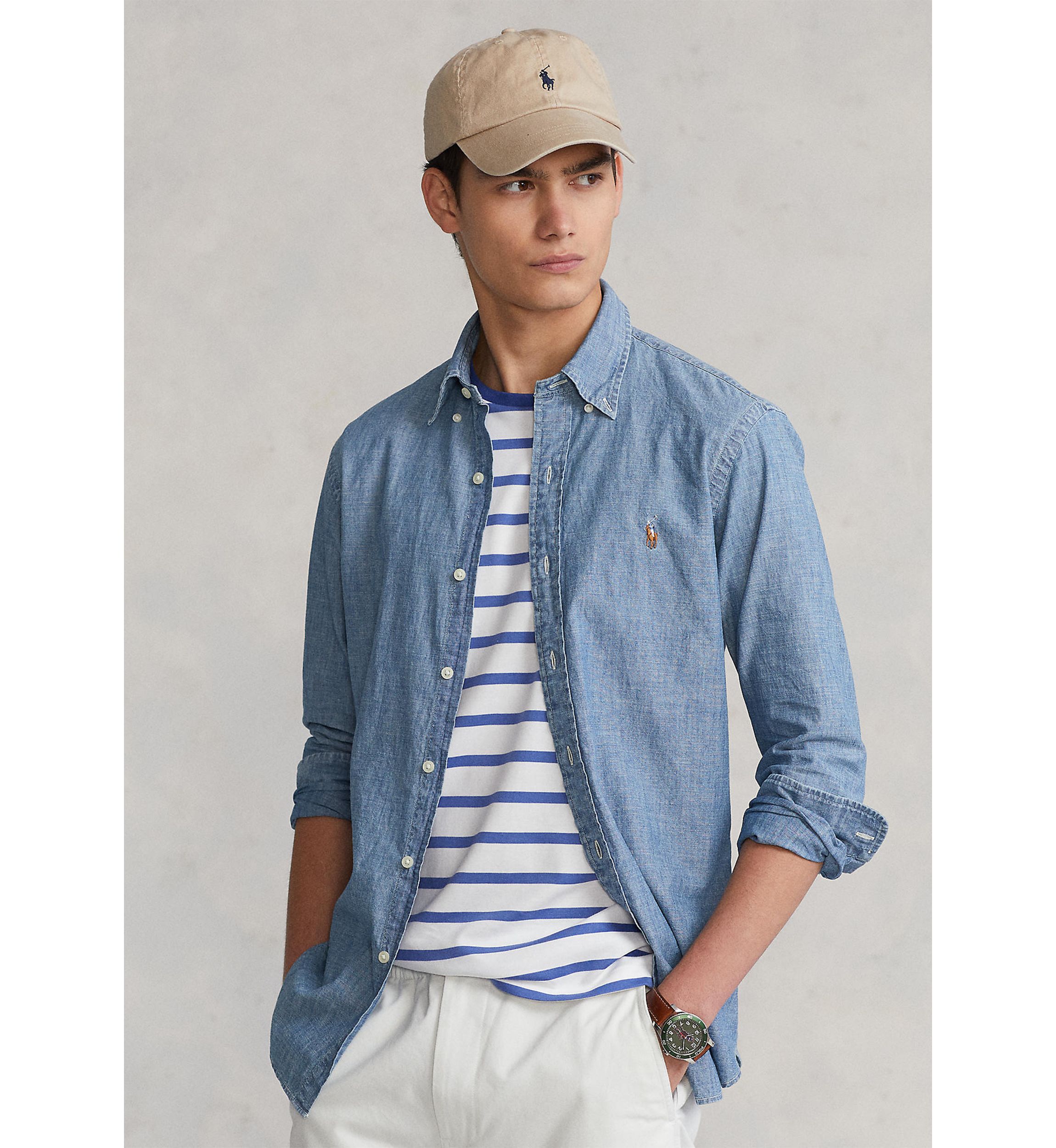 Polo Ralph Lauren Classic Fit Indigo Chambray Shirt | Belk