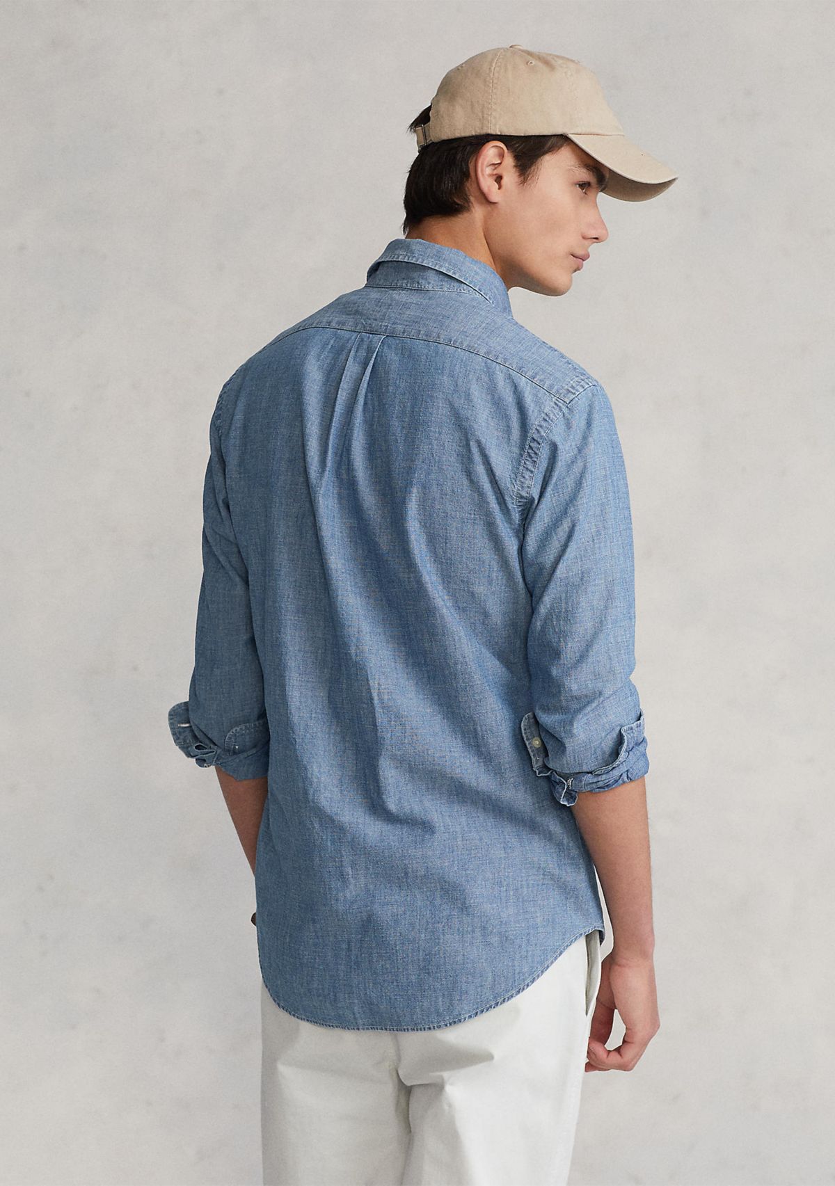 Classic Fit Indigo Chambray Shirt	