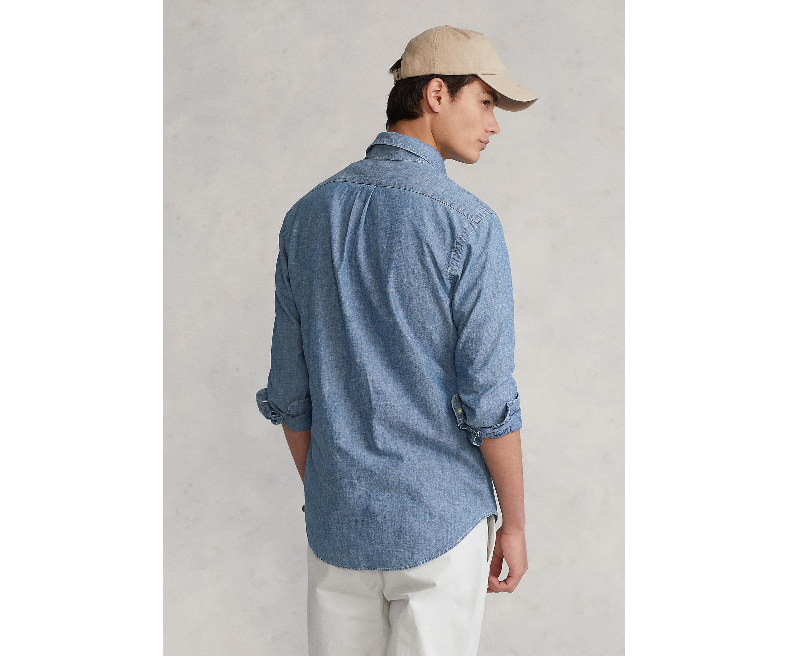Classic Fit Indigo Chambray Shirt	