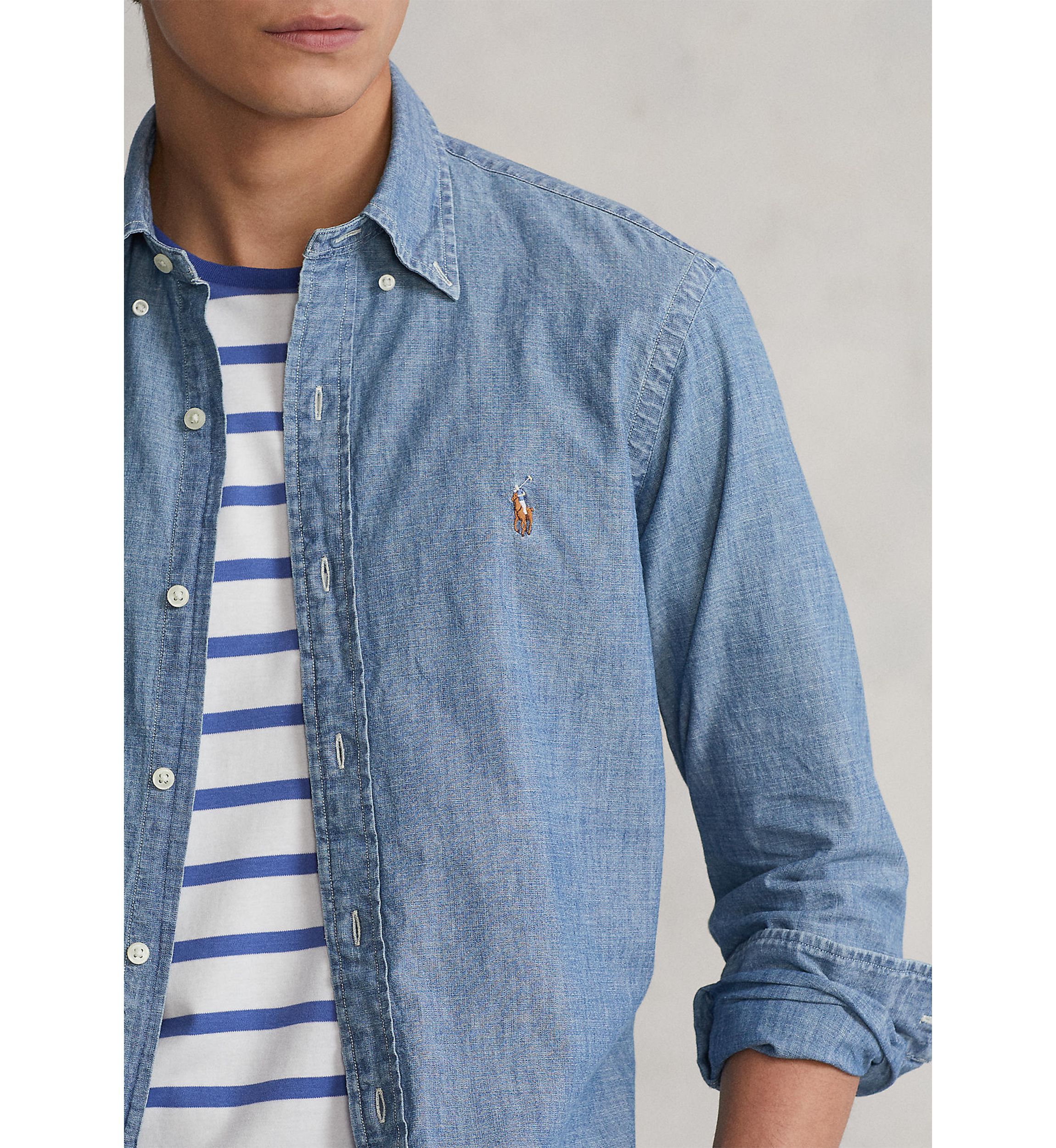 Polo Ralph Lauren Classic Fit Indigo Chambray Shirt | Belk