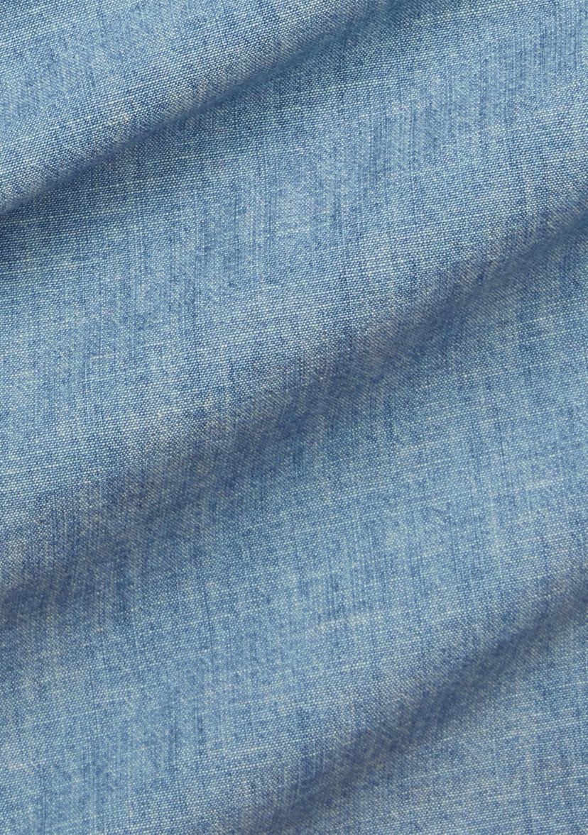 Classic Fit Indigo Chambray Shirt	