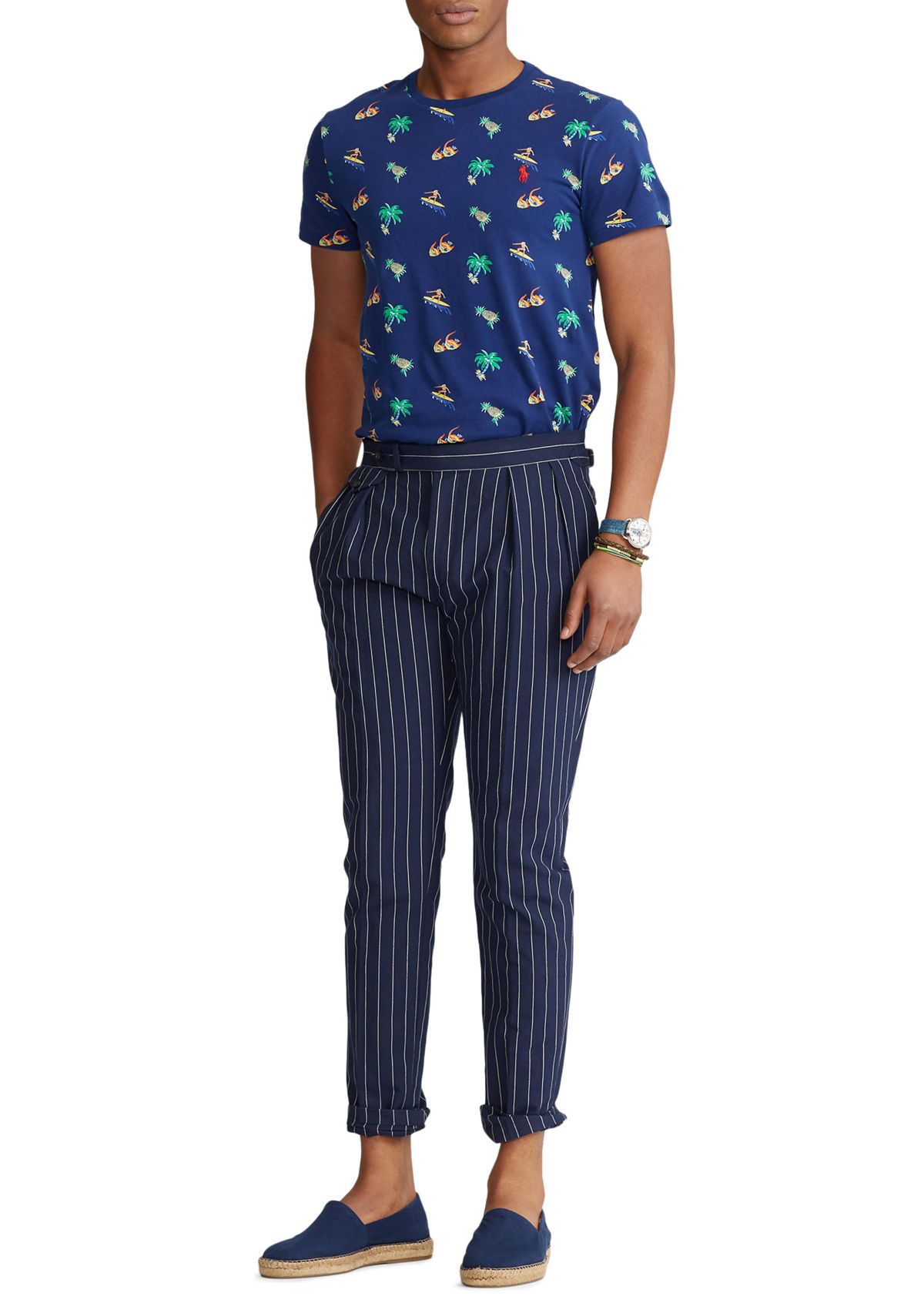 Classic Fit Tropical-Print T-Shirt	