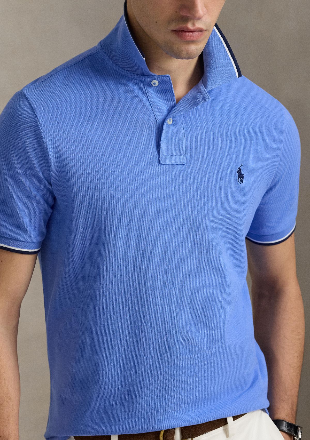 Classic Fit Mesh Polo Shirt