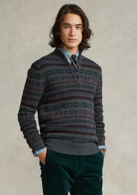 Polo Ralph Lauren Vintage Fair Isle Cashmere Wool Sweater