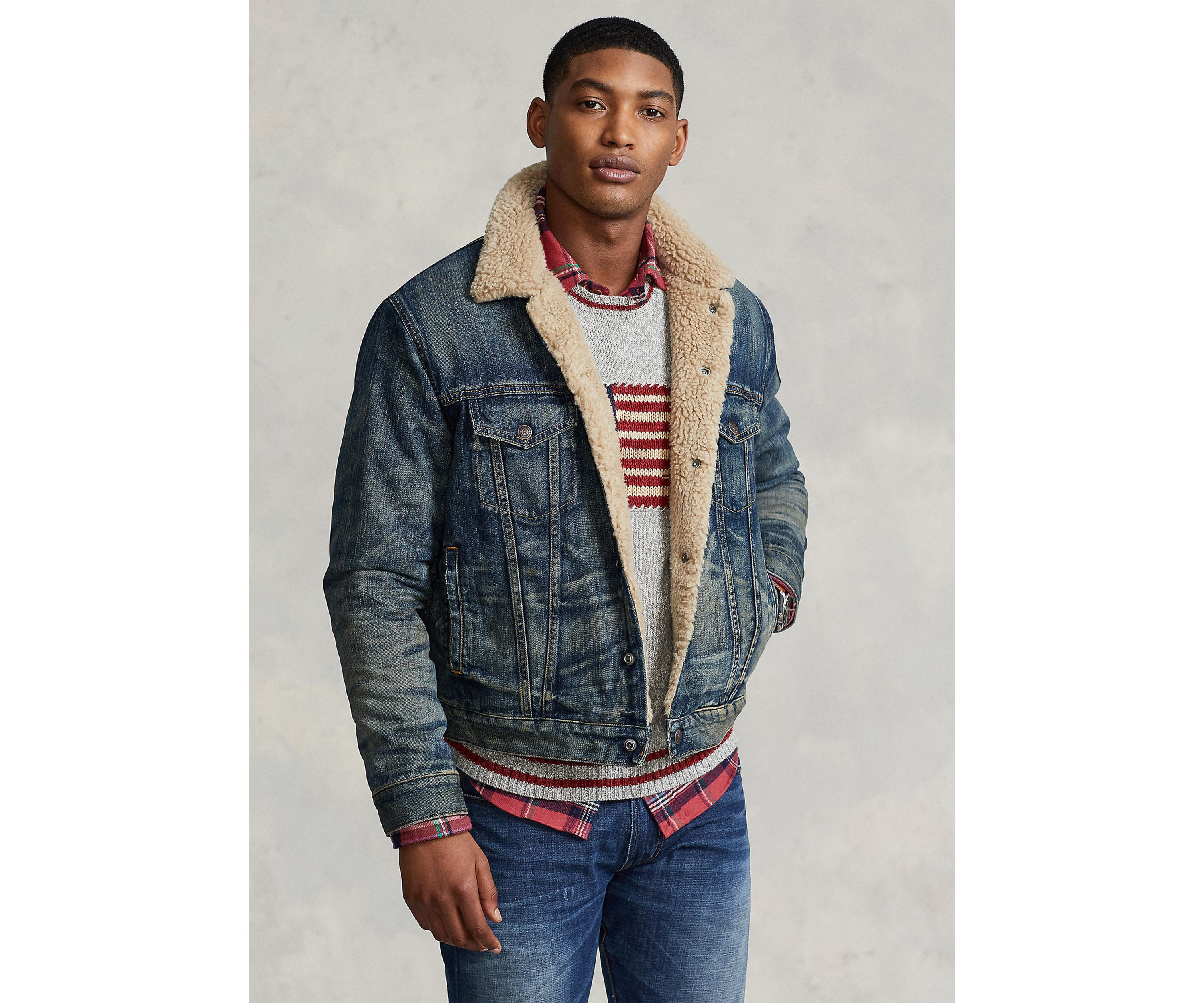 Fleece-Lined Trucker Jacket