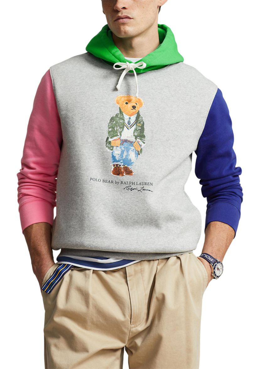 Polo Bear Color Blocked Fleece Hoodie