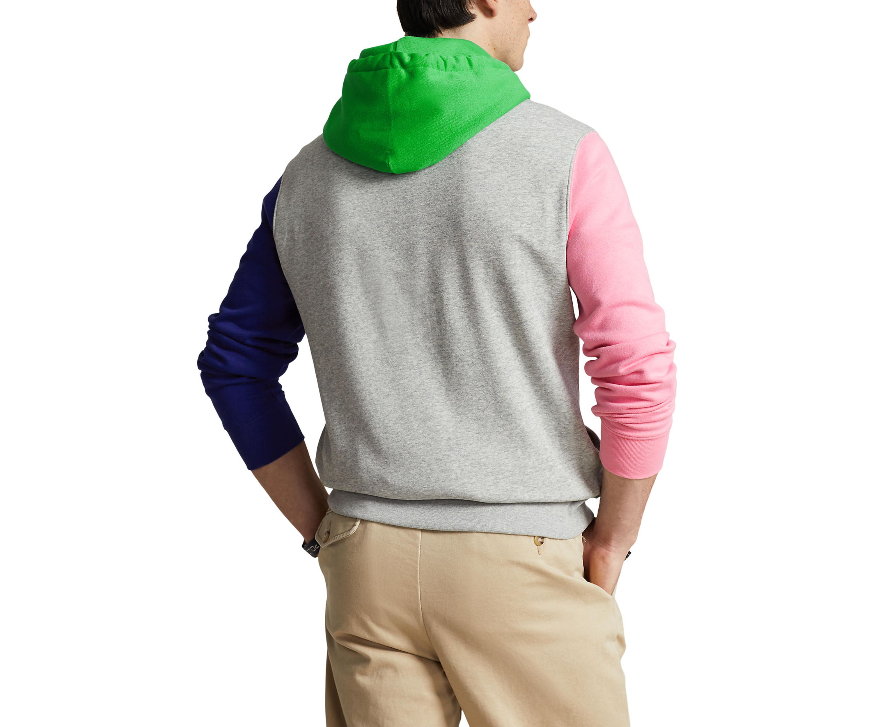 Polo Bear Color Blocked Fleece Hoodie