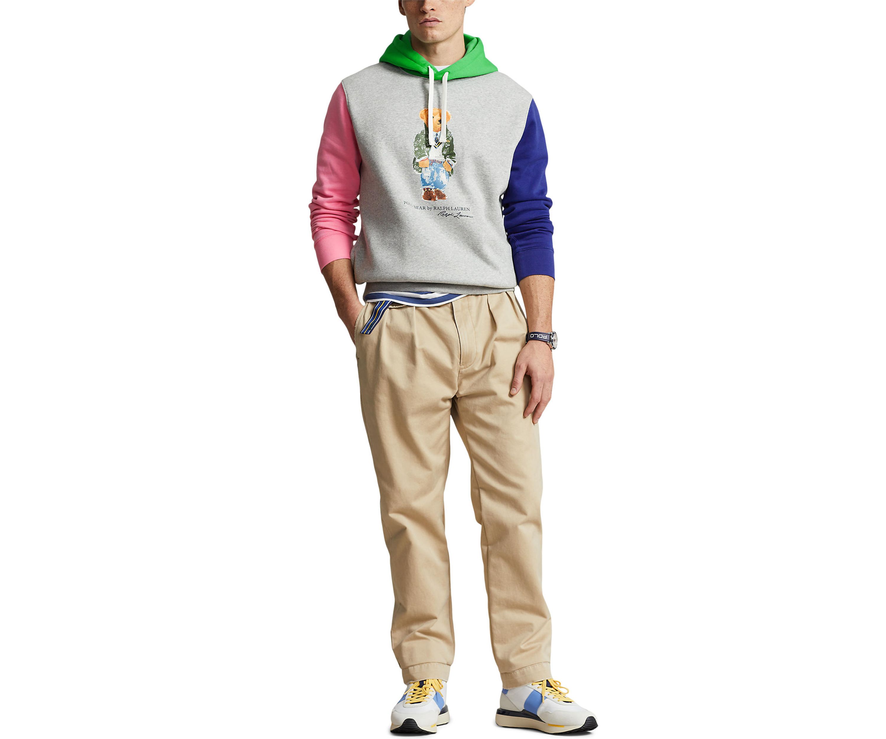 Polo Bear Color Blocked Fleece Hoodie