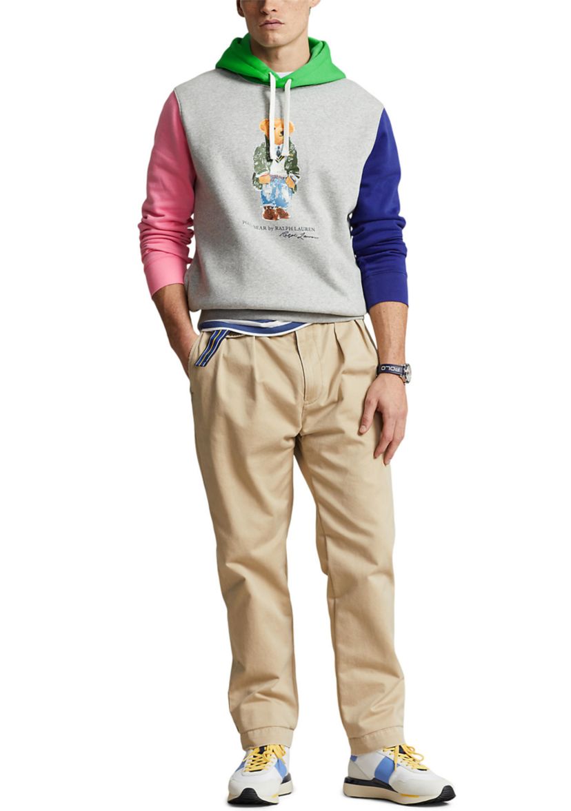 Polo Bear Color Blocked Fleece Hoodie